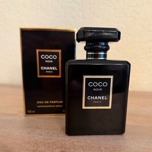 Empty CHANEL Coco Noir Perfume in Black and Gold